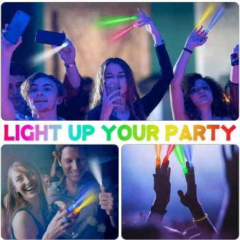 VipMarketim Led Işıklı Renkli Püsküllü Parmak Işığı 4 Adet