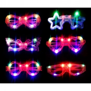 VipMarketim Led Işıklı Yanar Söner Parti Gözlüğü Seti 6 Adet