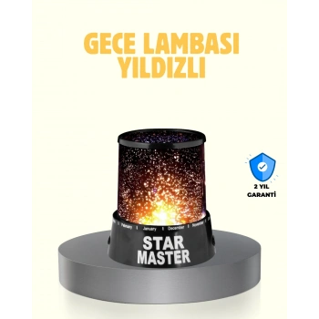 VipMarketim LED Renk Değiştiren Yıldız Projektör Galaxy Efektli Gece Lambası