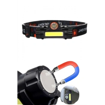 VipMarketim Ledli Şarjlı Kafa Lambası LED Şarjlı Su Geçirmez Kafa Feneri