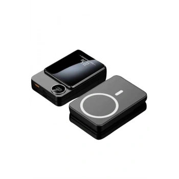 VipMarketim Magsafe Powerbank 10.000 mAh 22.5 Watt Hızlı Şarj Göstergeli Kablosuz Taşınabilir Şarj