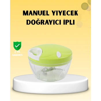 VipMarketim Manuel Yiyecek Doğrayıcı İpli Hızlı Pratik Sebze Kıyıcı