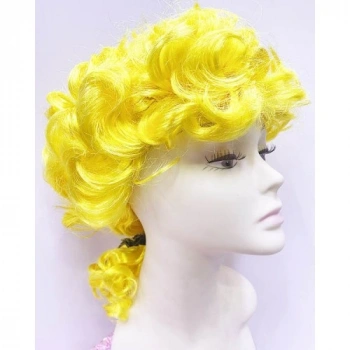 VipMarketim Marquis Baroque Peruk Barok Dönem Yargıç Peruğu Sarı Renk