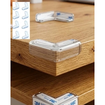 VipMarketim Masa Köşe Koruyucu 8 Li Set Bebek Çocuk Güvenlik Köşe Koruma Aparatı