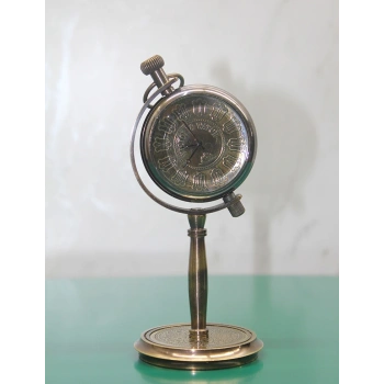 VipMarketim Masa Üstü Pirinç Saat Model 6