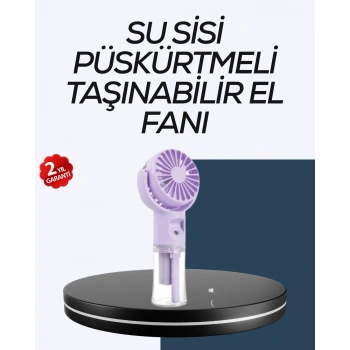 VipMarketim Masaüstü ve Elde Kullanıma Uygun Su Buharlı Şarjlı Fan