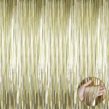 VipMarketim Mat Altın Püsküllü Kapı Perdesi