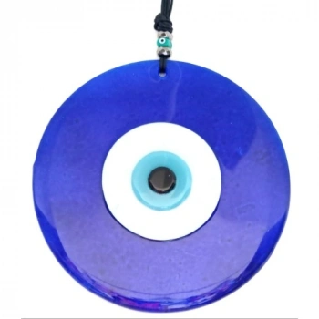 VipMarketim Mavi Cam Nazar Boncuklu 20 Santimetre El Yapımı Duvar Süsü