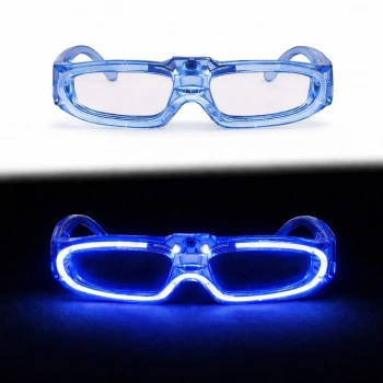 VipMarketim Mavi LED Işıklı Parti Gözlüğü - 3 Modlu
