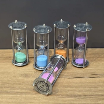 VipMarketim Metal 10 Dakikalık Kum Saati