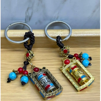 VipMarketim Metal Feng Shui Şans Çarkı Anahtarlık Model 2