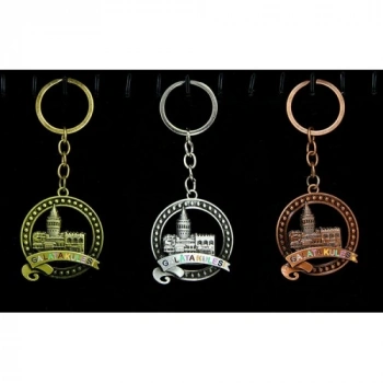 VipMarketim Metal Galata Kulesi Anahtarlık Model 3