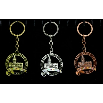 VipMarketim Metal Galata Kulesi Anahtarlık Model 3