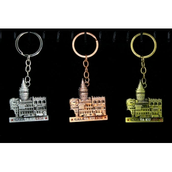 VipMarketim Metal Galata Kulesi Anahtarlık Model 4