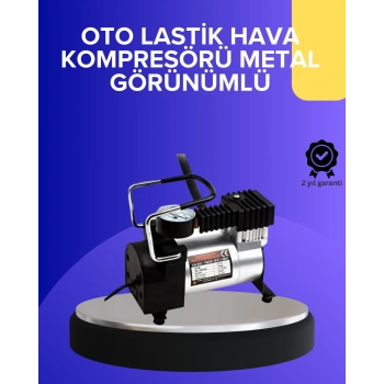 VipMarketim Metal Gövdeli Oto Lastik Hava Kompresörü 12V 140 PSI Hızlı Şişirme