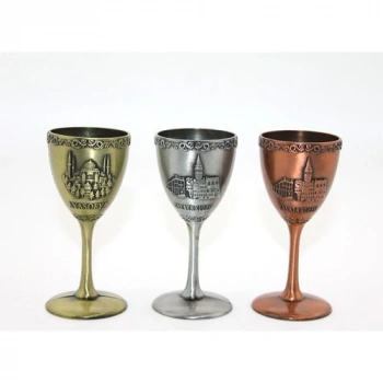 VipMarketim Metal İstanbul Yöresel Kadeh Bardak