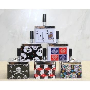 VipMarketim Metal Renkli Basmalı Küllük