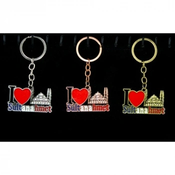 VipMarketim Metal Sultanahmet Anahtarlık (I Love Sultanahmet)