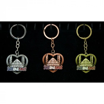 VipMarketim Metal Sultanahmet Anahtarlık Kalp Tasarım