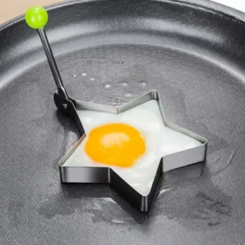 VipMarketim Metalik Yıldız Şeklinde Yumurta ve Krep Kalıbı