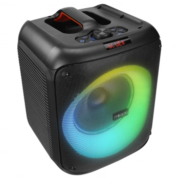 VipMarketim MIKADO MD-BT51 BOMBIX 60W Taşınabilir BT/USB/TF/TWS RGB Aydınlatma Dahil Batarya Toplantı Parti Açık Hava Speaker. Kablolu Mikrofon Hediyeli(1923)