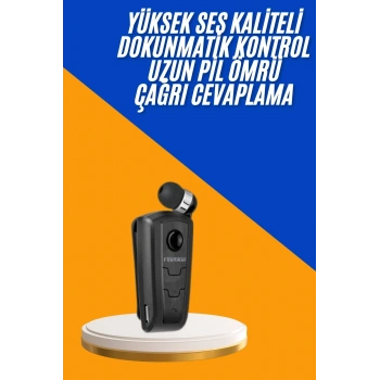 VipMarketim Mikrofonlu Makaralı Bluetooth Kulakiçi Kulaklık Android ve İOS Uyumlu