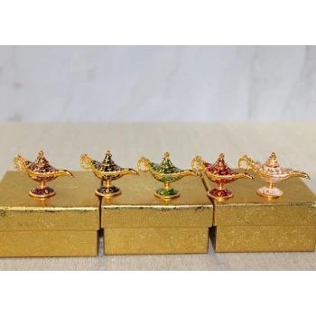 VipMarketim Mineli Metal Alaaddin Lambası Model 8