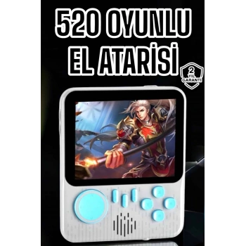 VipMarketim Mini Atari El Atarisi 3.5 inç Ekran Çift Konsol 666 Adet Retro Oyun Gameboy El Atarisi