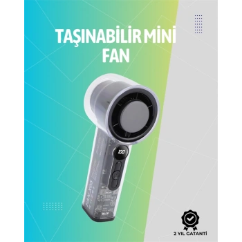 VipMarketim Mini El Fanı | 3000mAh Pil | Type-C Şarj Girişi | Kompakt ve Hafif Tasarım