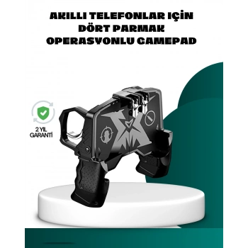 VipMarketim Mobil FPS Oyunlar İçin Dört Parmak Uyumlu Gamepad