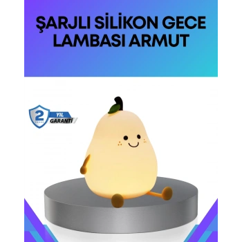 VipMarketim Modern Armut Gece Lambası Kablosuz Şarjlı LED Aydınlatma