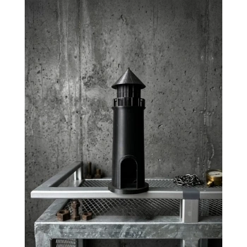 VipMarketim Modern Tasarımlı 3D Siyah Deniz Feneri Ev Dekor Objesi
