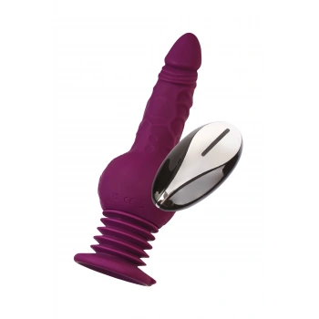 VipMarketim Motorlovers Striker Mini Seks Makinesi, Uzaktan Kumandalı, Silikon, Mor, 23.5 Cm