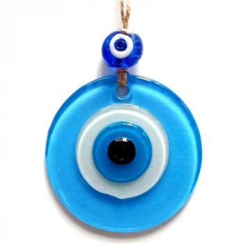 VipMarketim Nazar Boncuklu Bebek Mavisi Renginde Mini Duvar Süsü