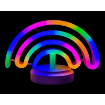 VipMarketim Neon Işıklı Gökkuşağı Masa Gece Lambası