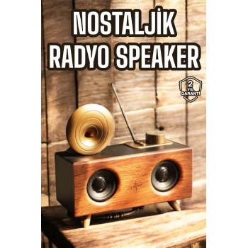 VipMarketim Nostaljik Görünümlü Bluetooth Bağlantılı Speaker
