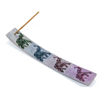 VipMarketim Obsidian Taşı Fil Tasarımlı Kayık Tütsülük