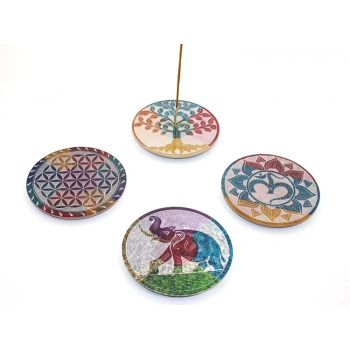 VipMarketim Obsidian Taşı Yuvarlak Tütsülük