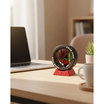 VipMarketim Ofis Masası İçin Jant Temalı Dekoratif Masa Üstü Aksesuar