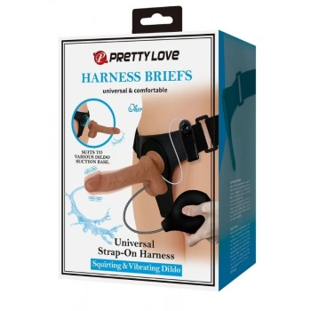 VipMarketim Oher Fışkırtmalı & Titreşimli Belden Bağlamalı Dildo Vibratör