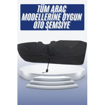 VipMarketim Oto Ön Cam Güneşliği Otomatik Katlanabilir Gölgelik Oto Cam Şemsiye