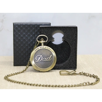 VipMarketim Özel Kutulu Dad (Baba) Tasarımlı Antik Köstekli Saat