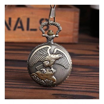 VipMarketim Özel Kutulu Kartal Tasarımlı Köstekli Saat