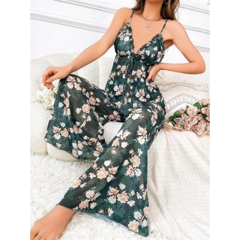 VipMarketim Özel Tasarım Çiçek Desenli Salaş Kesim 2Li Takım