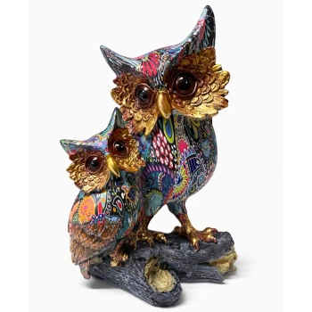 VipMarketim Özel Tasarım Polyester İkili Baykuş