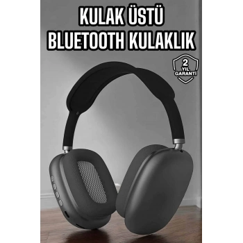 VipMarketim P9 Plus Hi-fi Ses Kalitesi Ayarlanabilir Mikrofonlu Bluetooth Kulaklık Siyah
