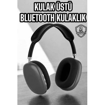 VipMarketim P9 Plus Kulaklık Siyah Bluetooth Bağlantılı Kulak Üstü Kablosuz ANC Özelliği