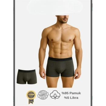 VipMarketim  Pamuklu Düz Antrasit Renk Erkek Boxer