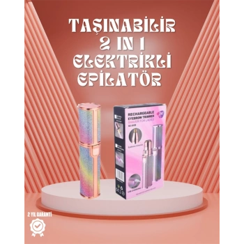 VipMarketim Paslanmaz Çelik Bıçaklı USB Epilatör – Kaş Üst Dudak ve Çene Tüy Temizleyici