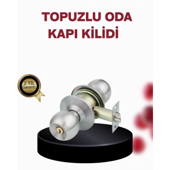VipMarketim Paslanmaz Çelik Dayanıklı Topuzlu Kapı Kilidi